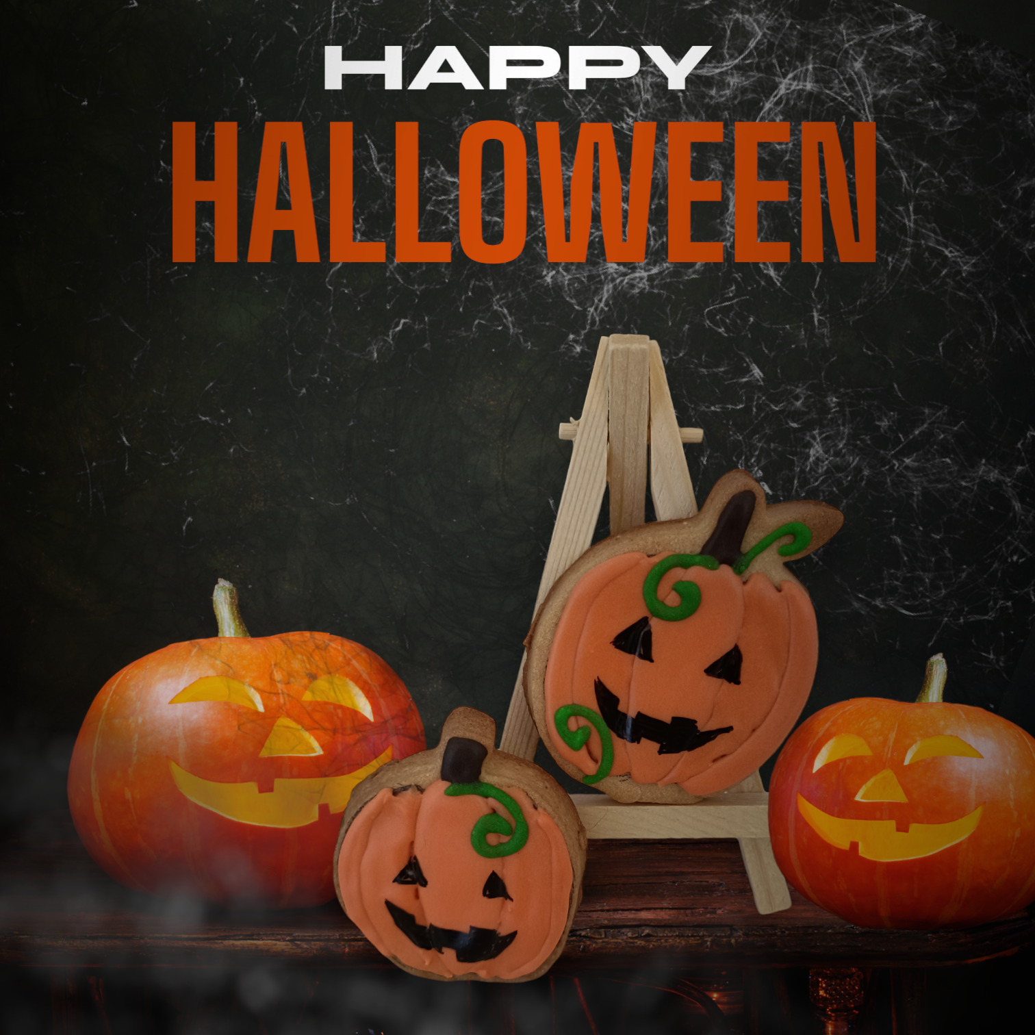 Lot de biscuits composé de 2 citrouilles d'halloween