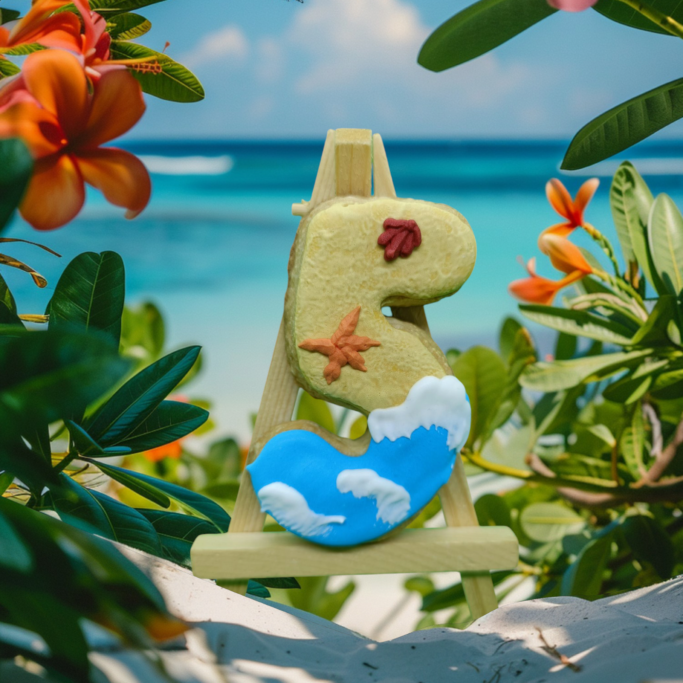 Biscuit en chiffre plage