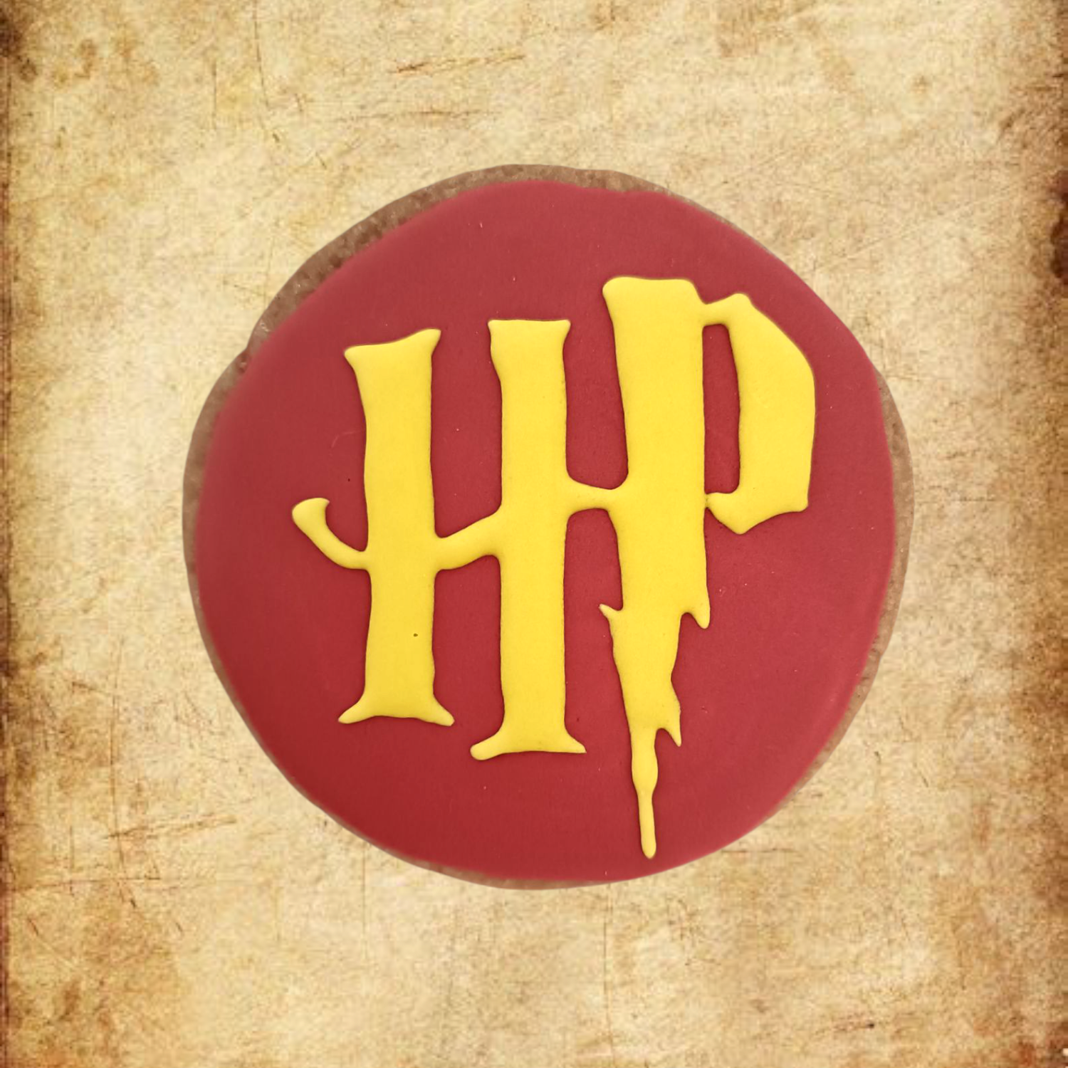 Biscuit rond logo Harry Potter