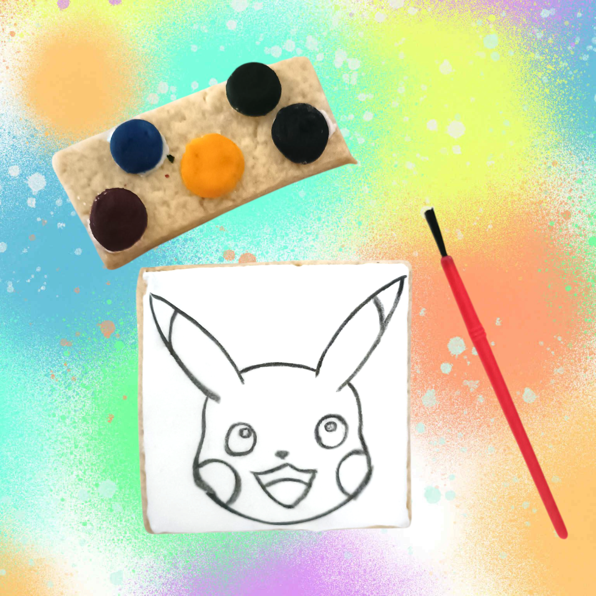 Biscuit à peindre pikachu