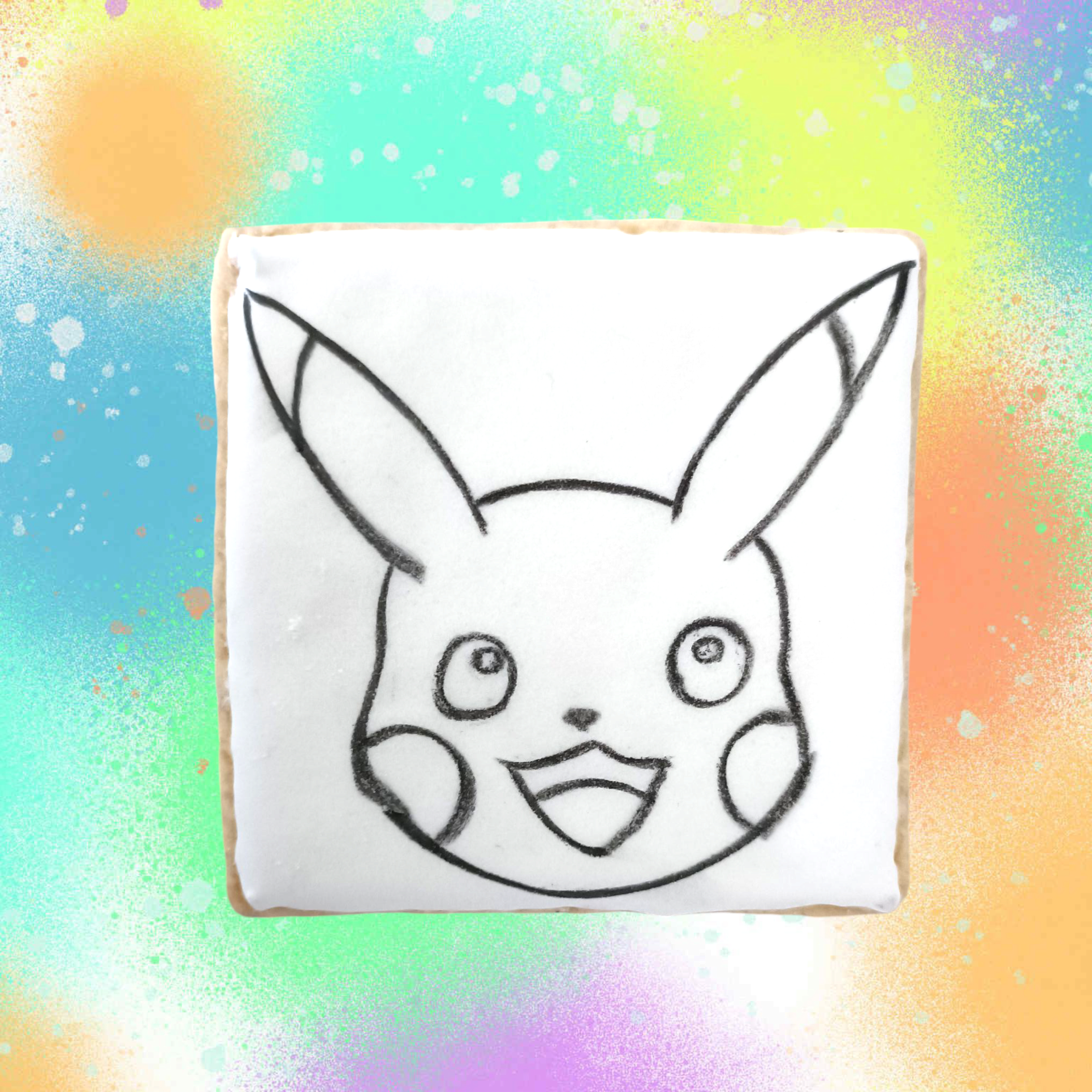 Biscuit à peindre pikachu
