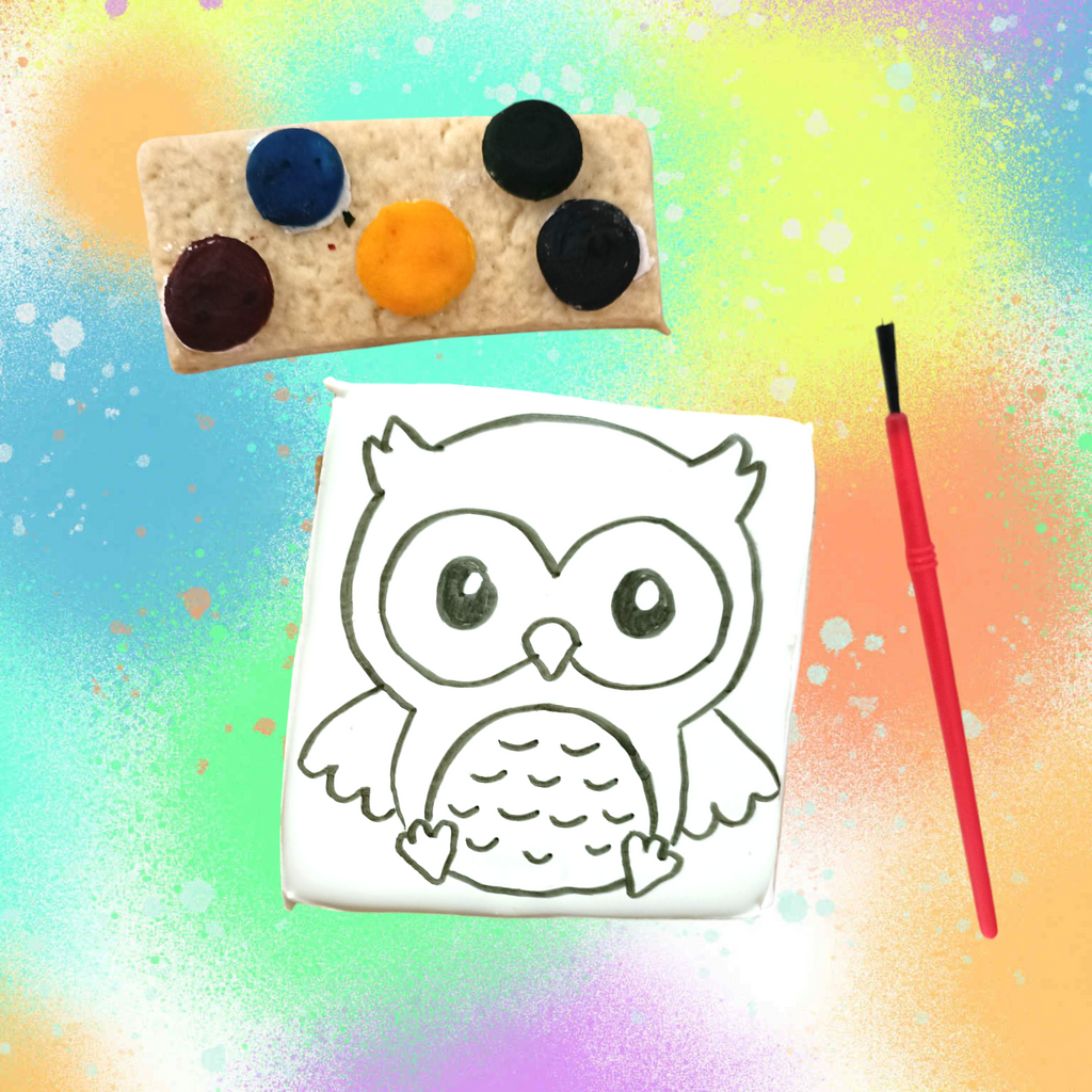🍪 Biscuit à peindre – Chouette – Activité créative et gourmande