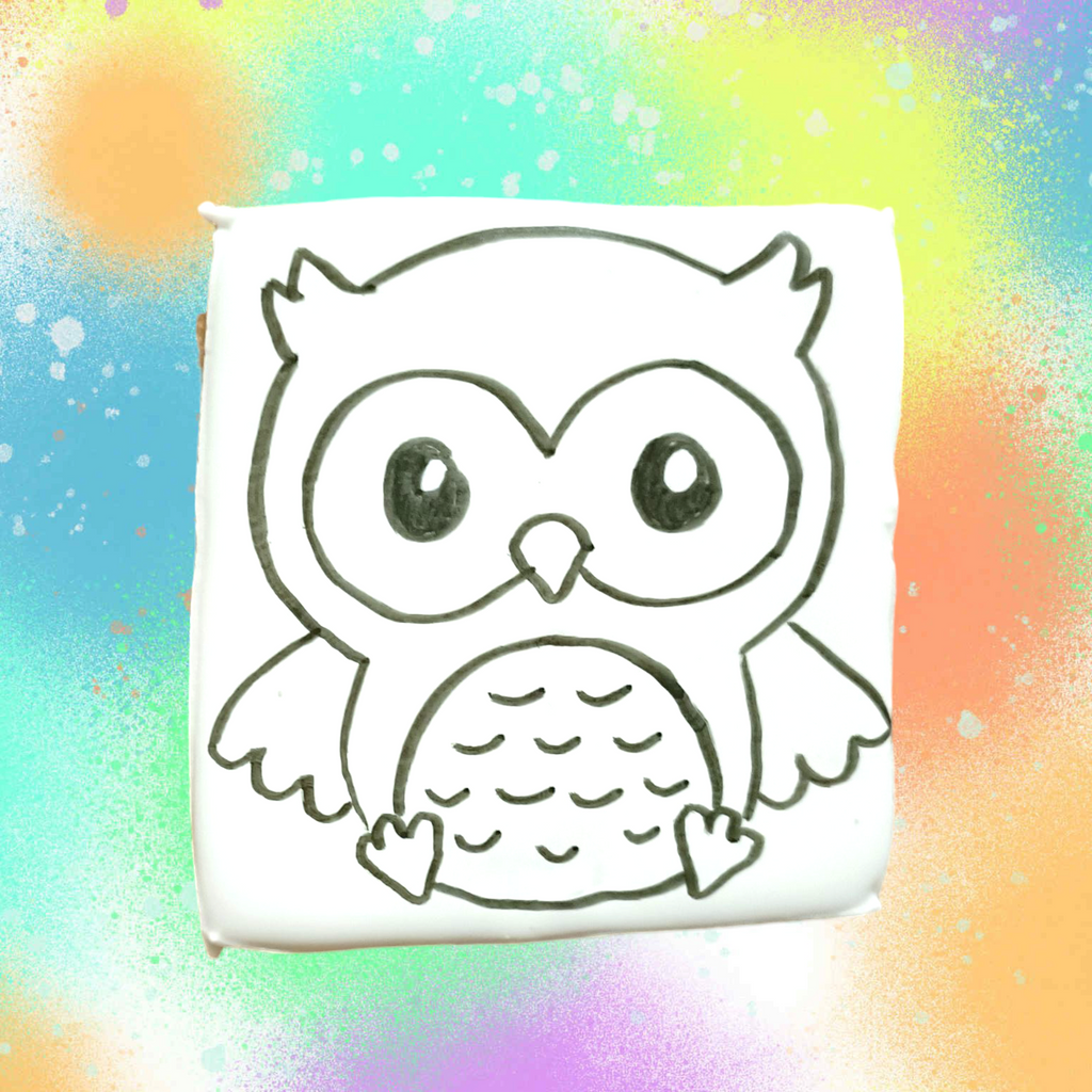 🍪 Biscuit à peindre – Chouette – Activité créative et gourmande
