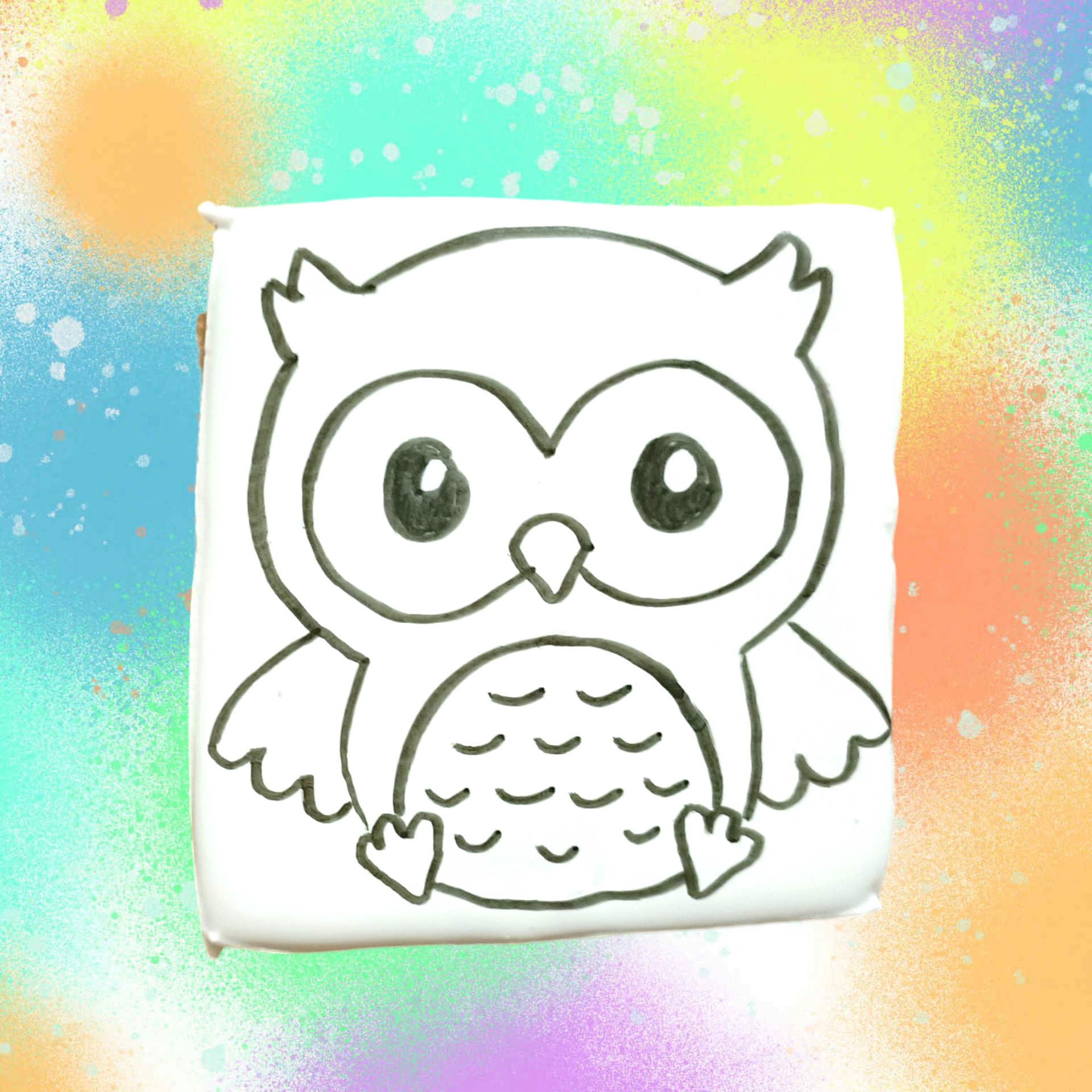 Biscuit à peindre chouette