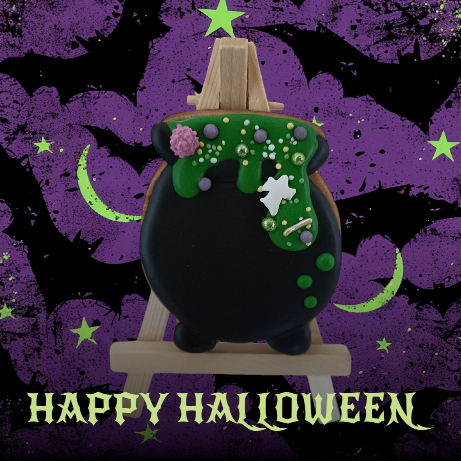 Biscuit chaudron d'halloween