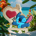🍪 Biscuit Stitch – Bisous en forme de cœur – Thème Lilo & Stitch