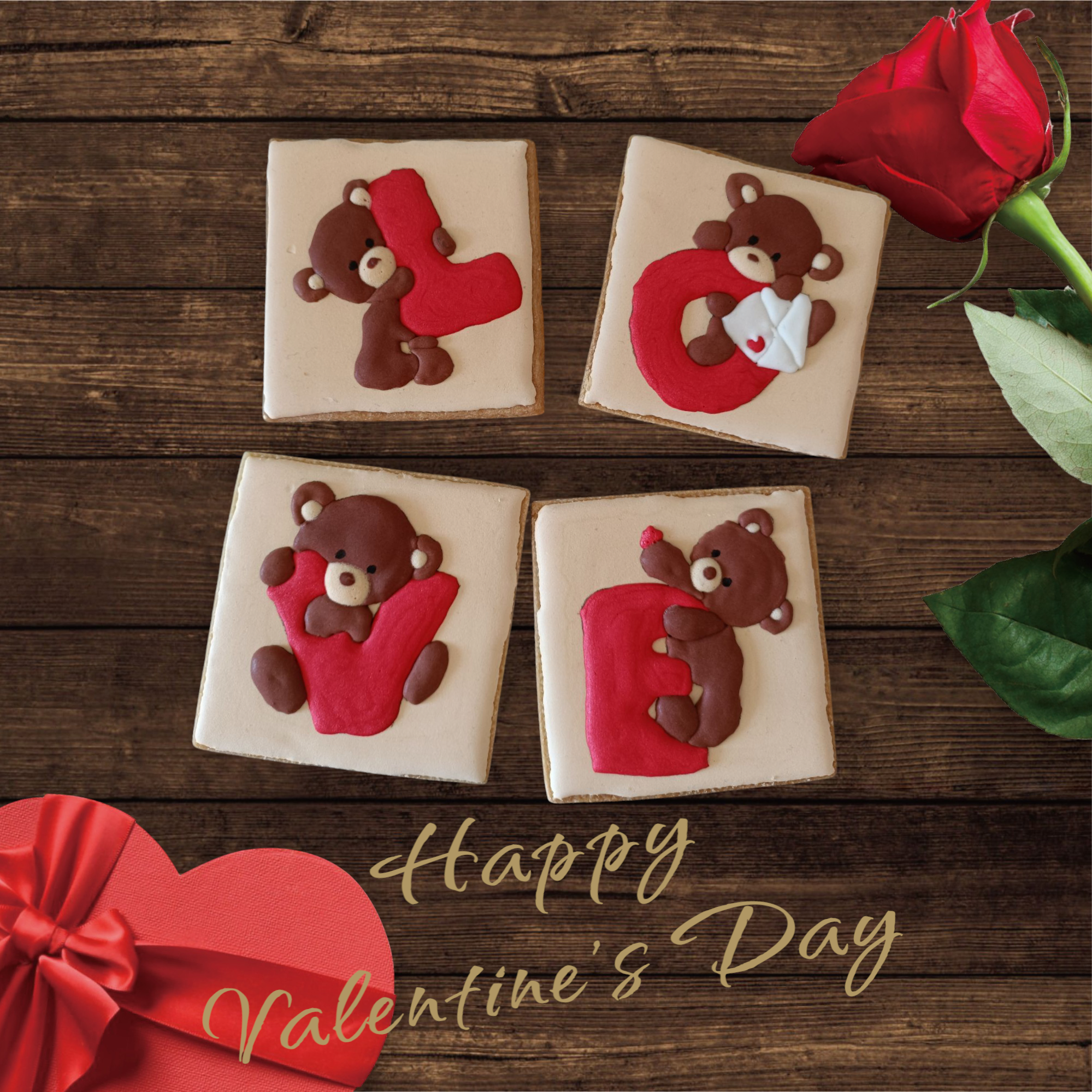 Box de 4 biscuit LOVE