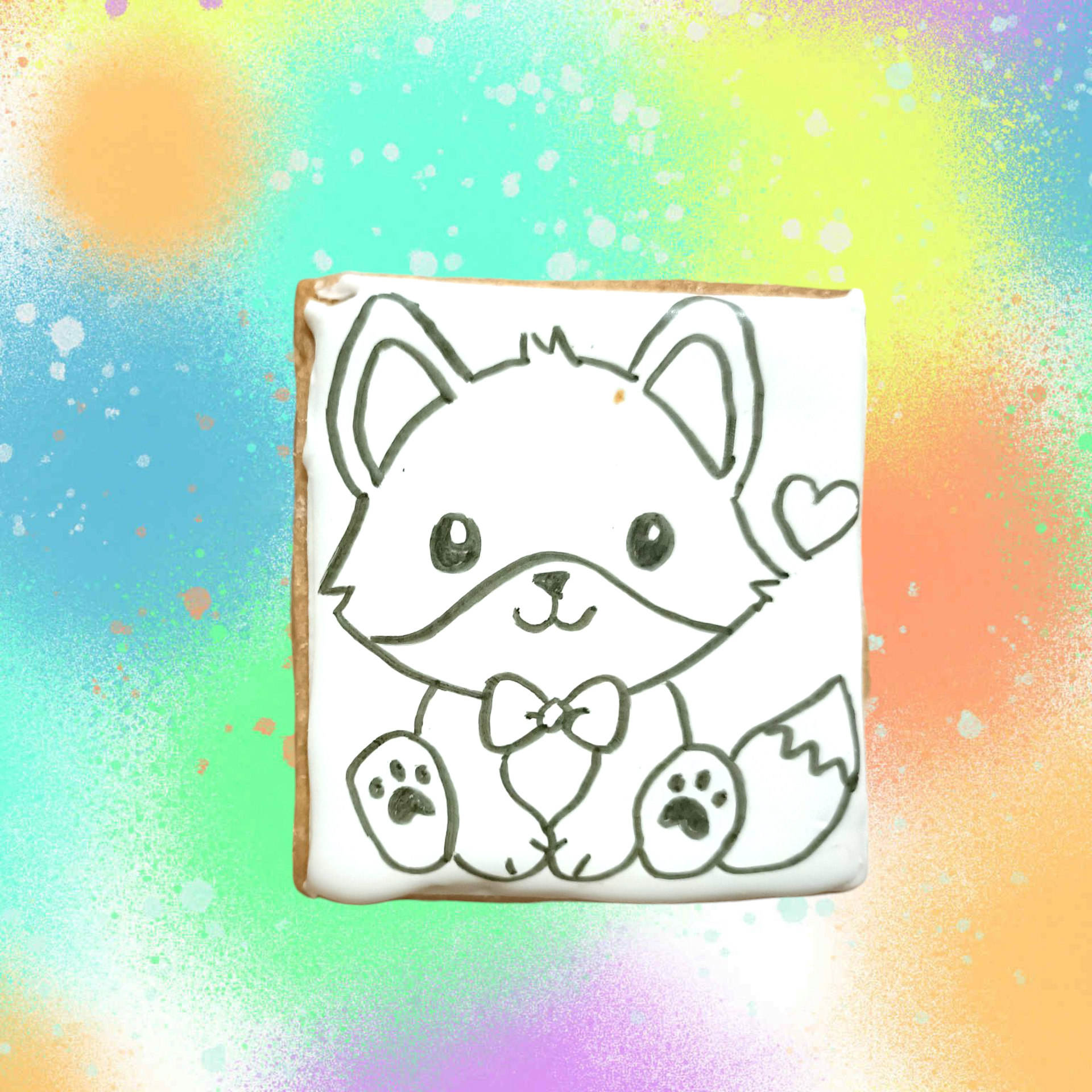 Biscuit à peindre renard