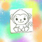 Biscuit à peindre singe