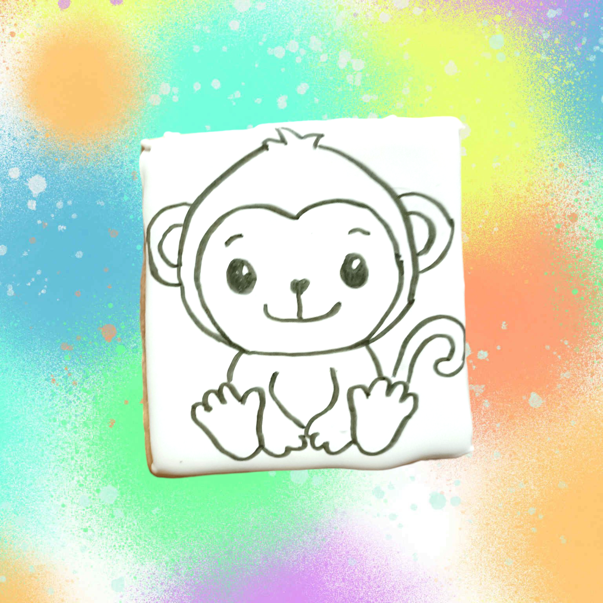 Biscuit à peindre singe