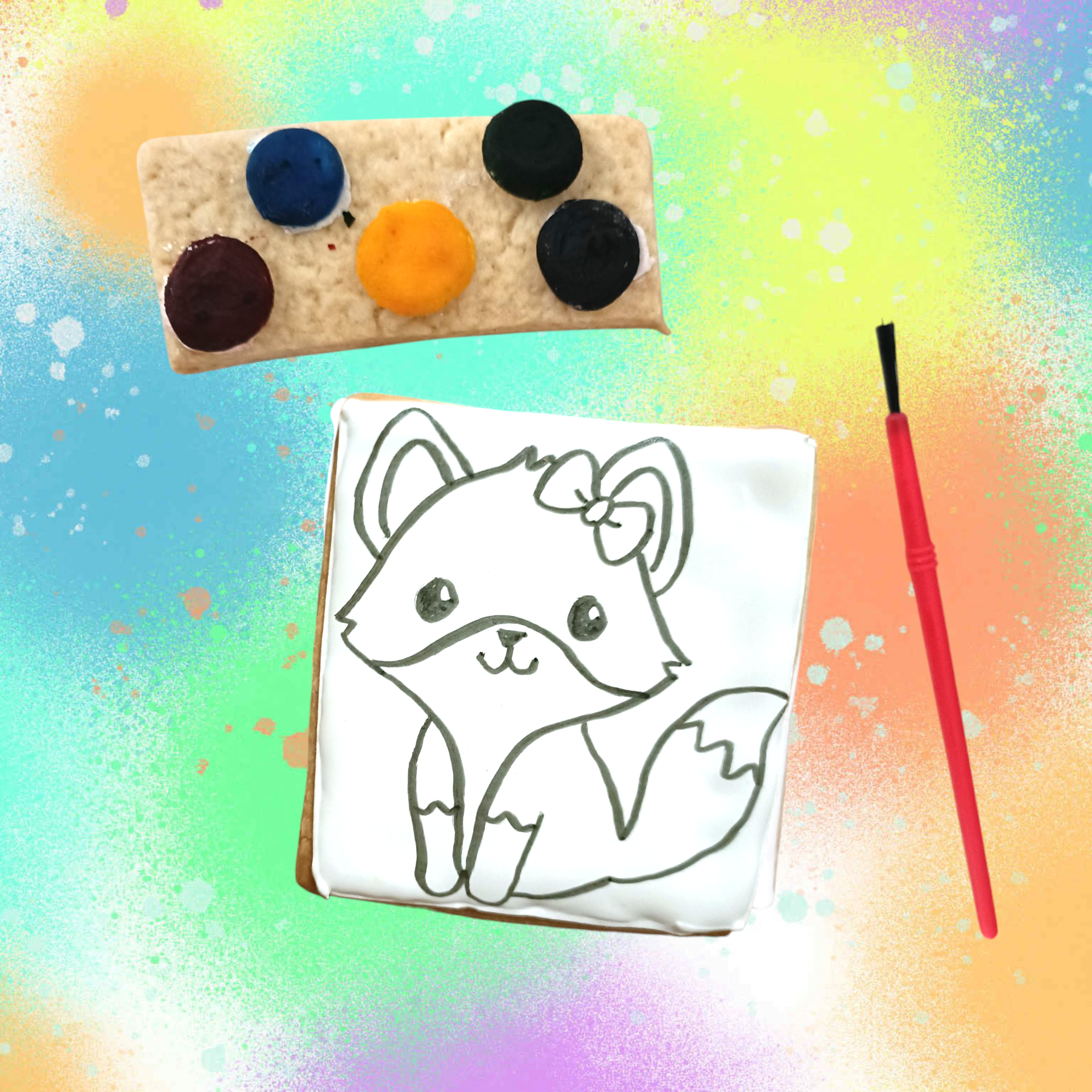 Biscuit à peindre renarde