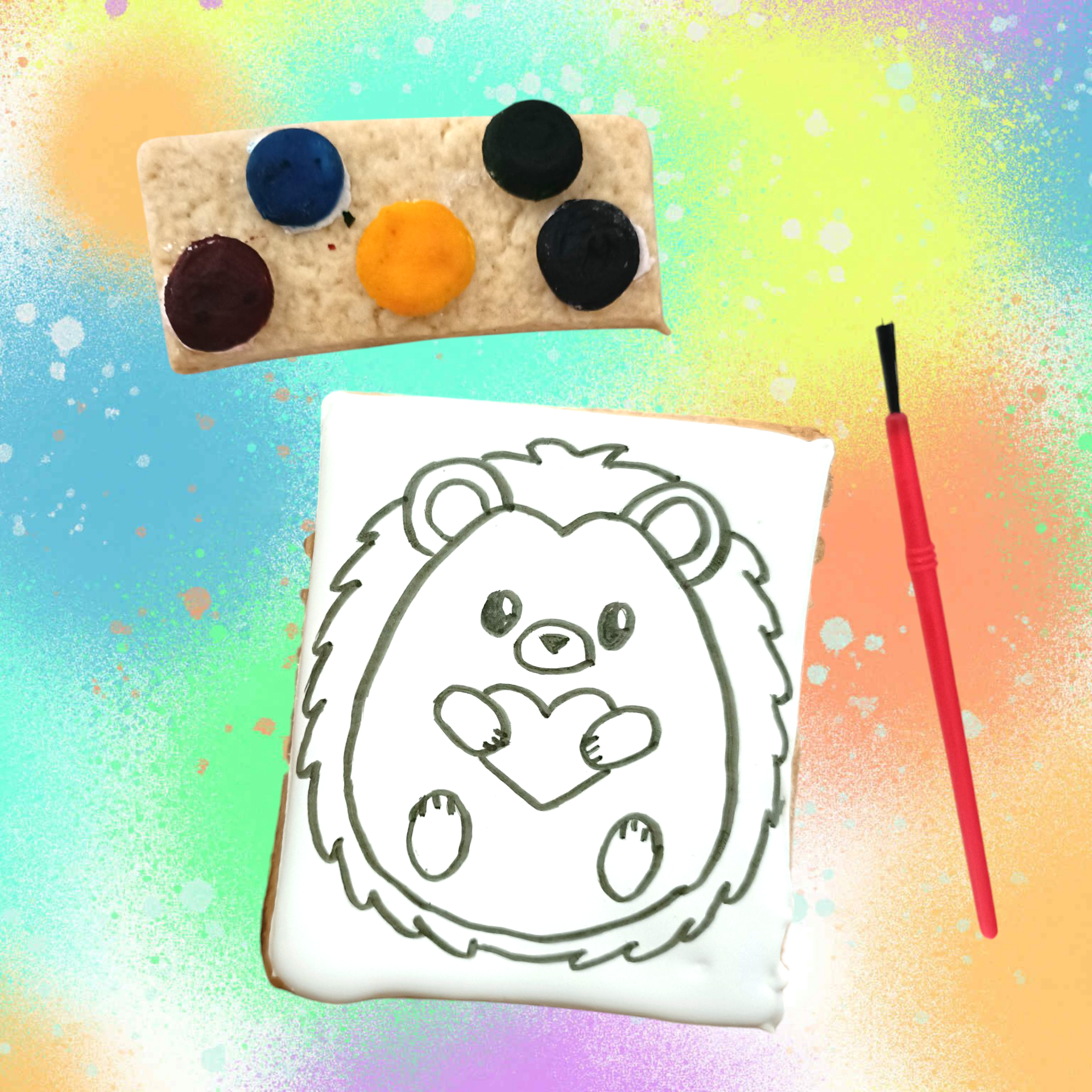 Biscuit à peindre hérisson