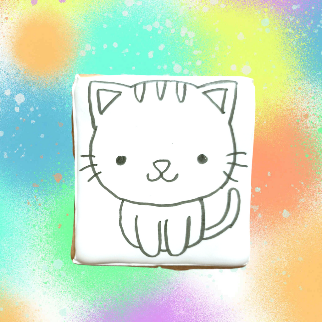 Biscuit à peindre chat