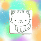 Biscuit à peindre chat