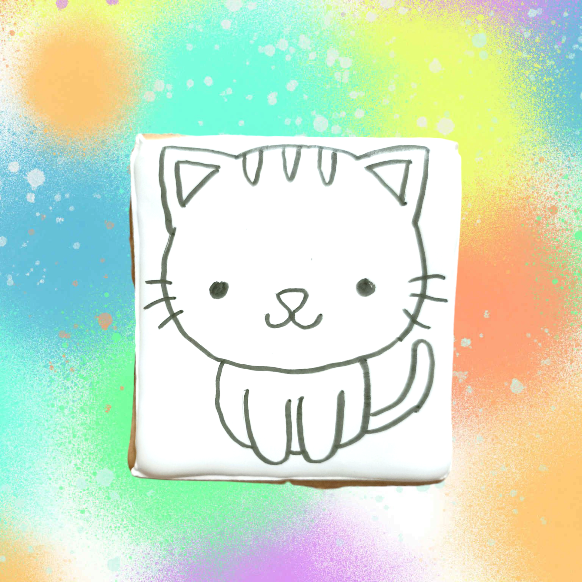 Biscuit à peindre chat