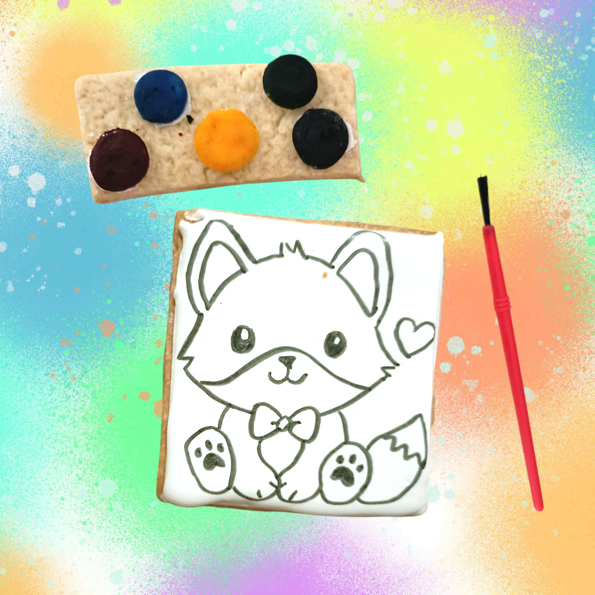 Biscuit à peindre renard